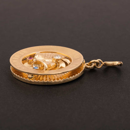 Monet-Charm-Anhänger-Medaille-mit-Glocken