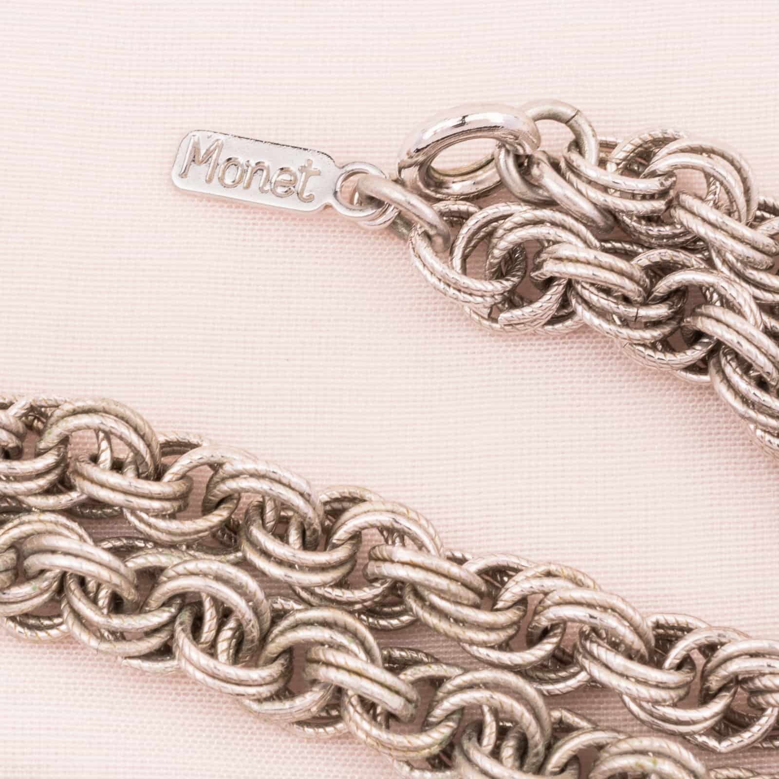 Monet Silver Tone Rope Chain Necklace, 27.5 Inches - Etsy