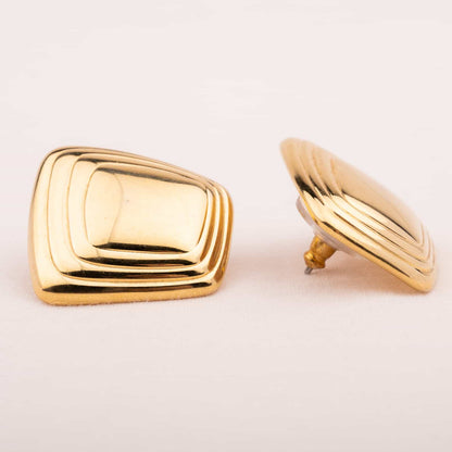 Monet-vergoldete-eckige-Ohrringe