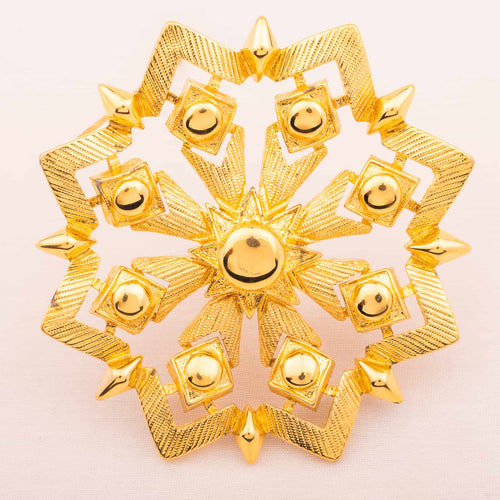 MONET large gold-plated brooch from the 60s