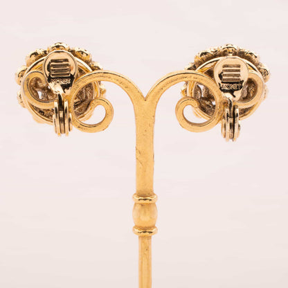 Monet-kleine-gelbe-Strass-Clips-Rückseiten