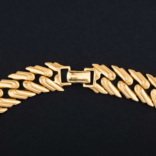 Monet-mattvergoldetes-Collier-Verschluss