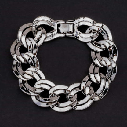 Monet-silberfarbenes-Kettenglieder-Armband