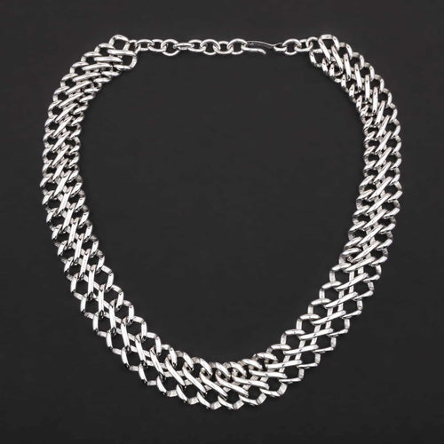 MONET silberfarbenes Kettenglieder Collier