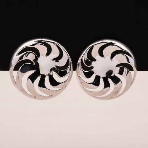 MONET silver-tone large swirl earrings