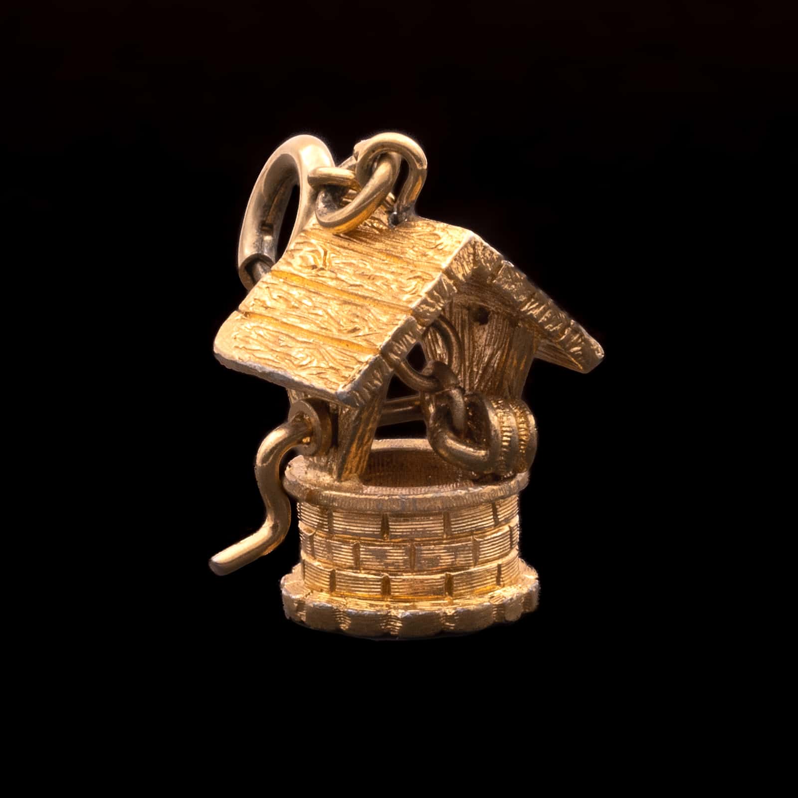 Monet-vergoldeter-Brunnen-Charm-Anhänger