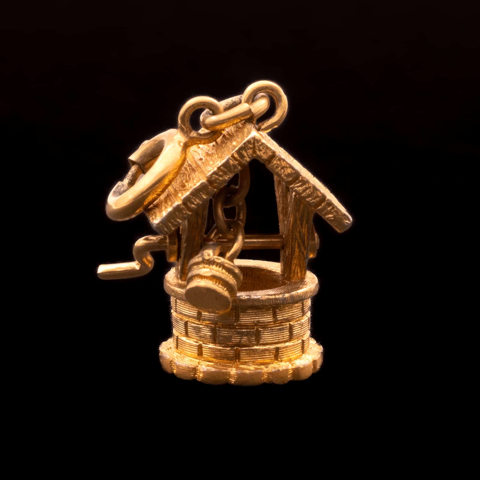 Monet-vergoldeter-Brunnen-Charm-Anhänger