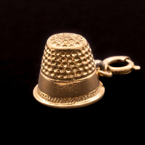 MONET gold plated thimble charm pendant