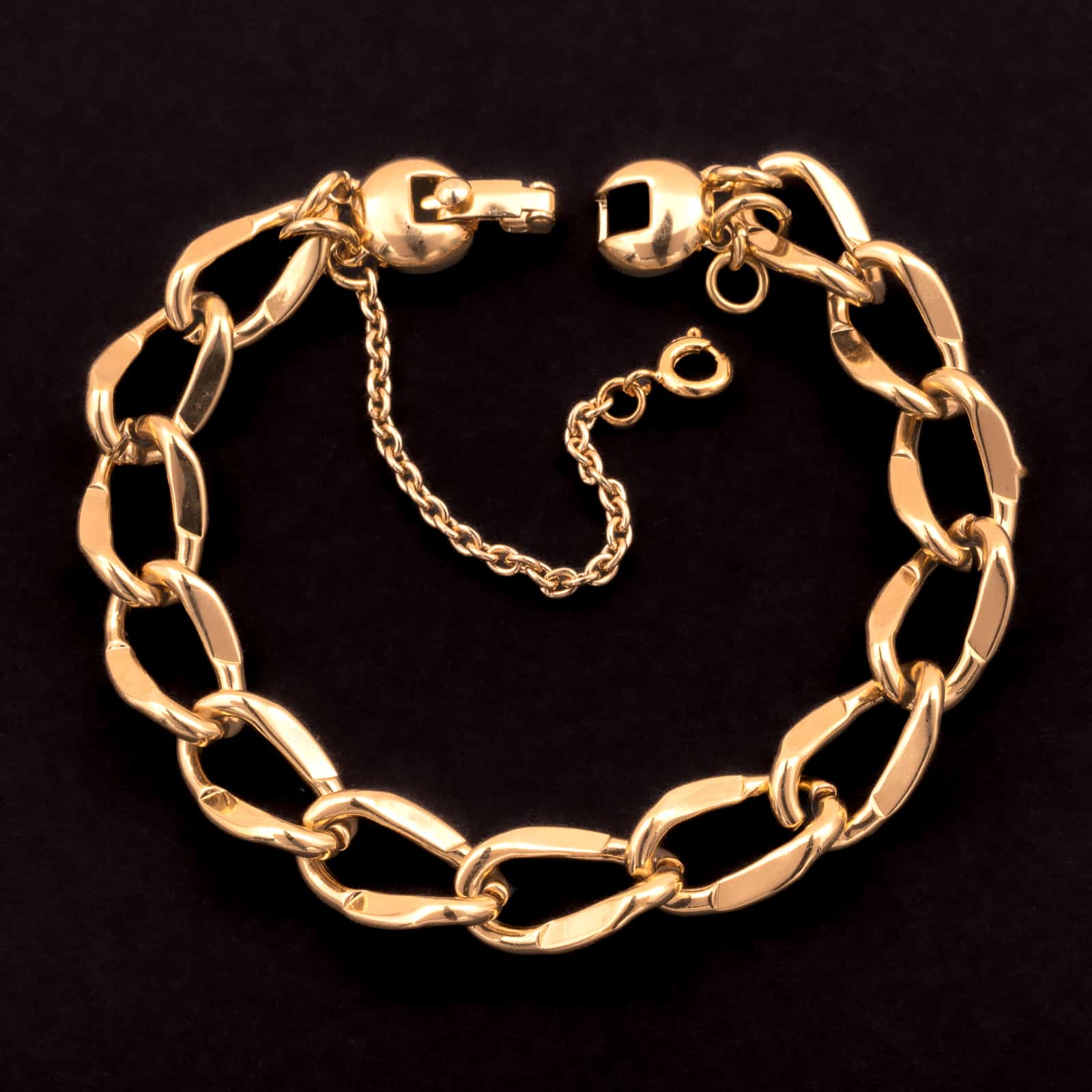 Monet-vergoldetes-Kettenglieder-Armband