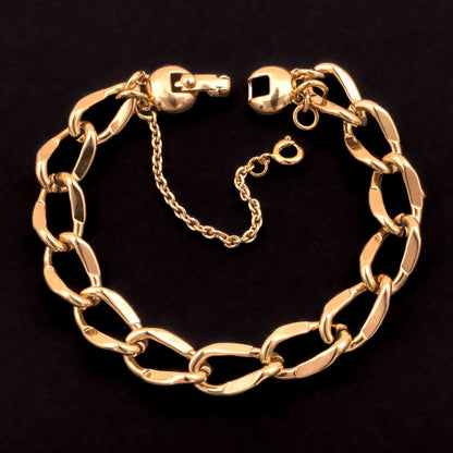 Monet-vergoldetes-Kettenglieder-Armband