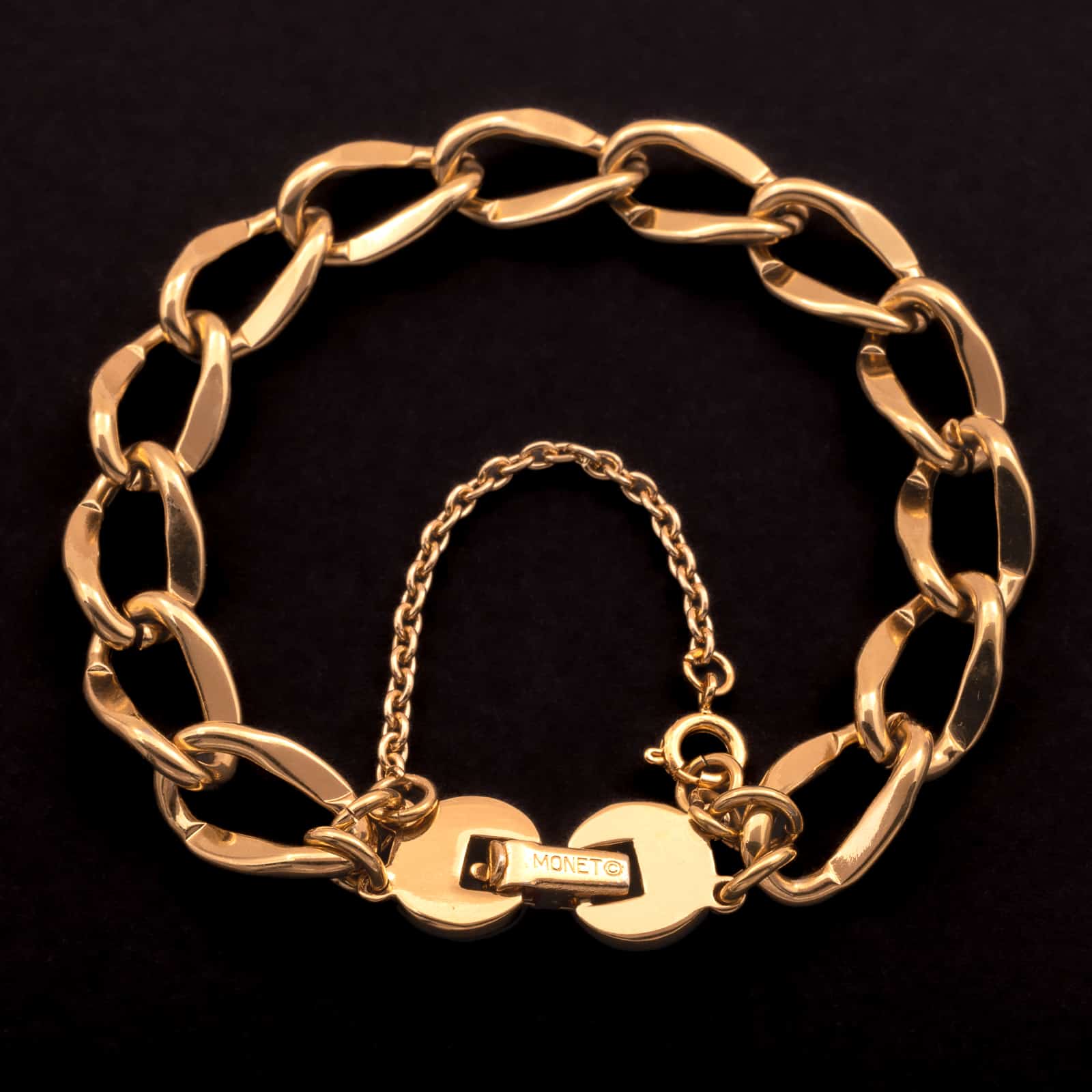 Monet-vergoldetes-Kettenglieder-Armband