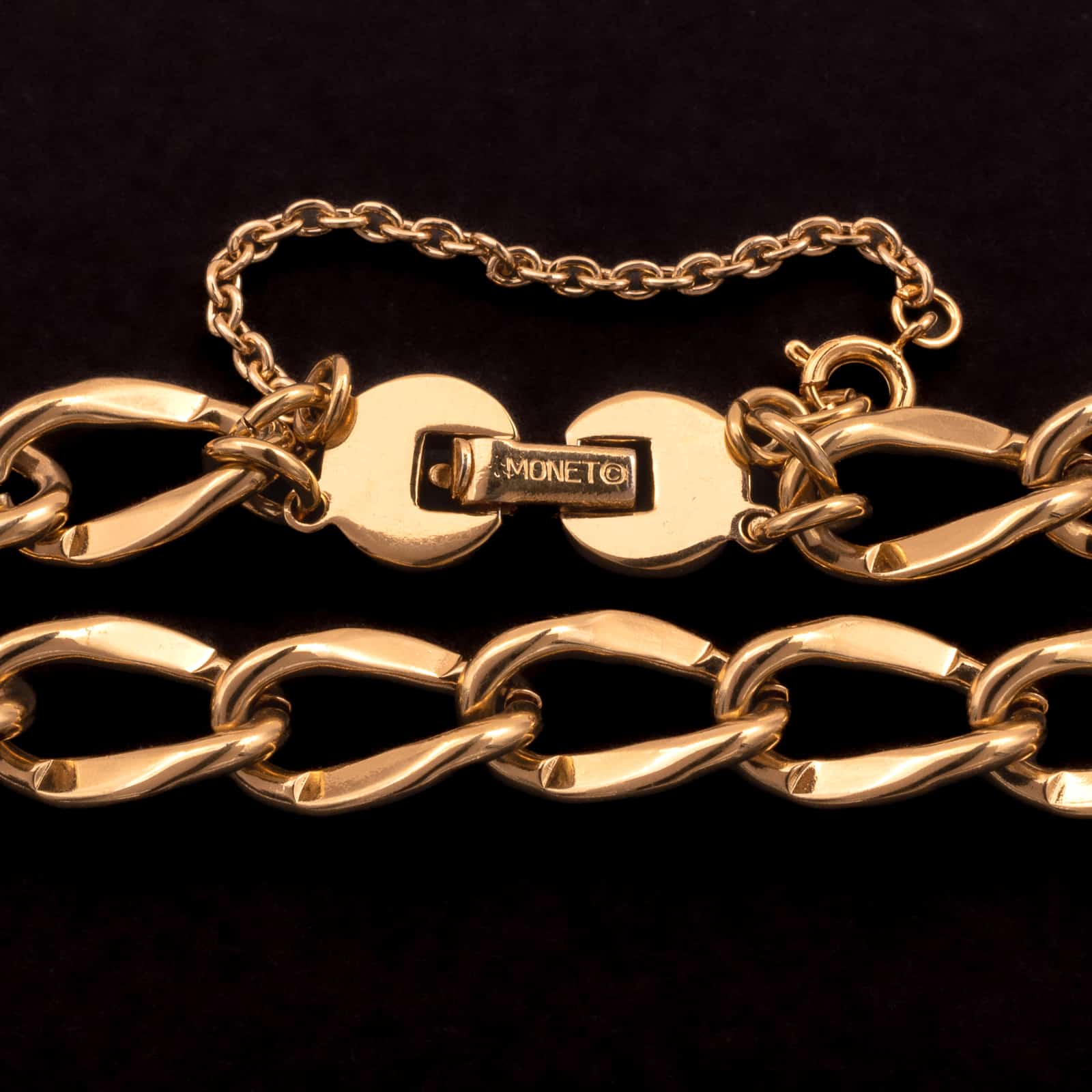 Monet-vergoldetes-Kettenglieder-Armband-Signatur