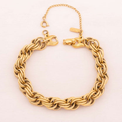 Monet-vergoldetes-Ketten-Armband-60s