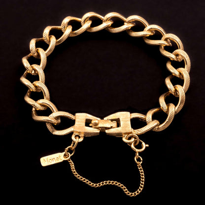 Monet-vergoldetes-Kettenglieder-Armband