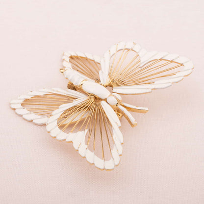 Monet-Schmetterling-Brosche-weiß-emailliert