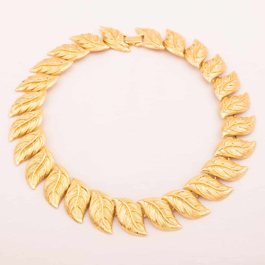 Napier-Collier-Halskette-vergoldete-Blätter