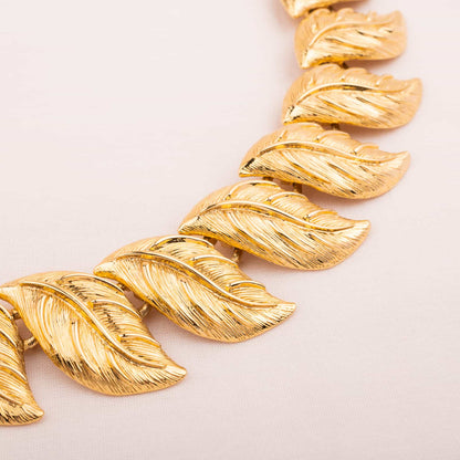 Napier-Collier-Halskette-vergoldete-Blätter