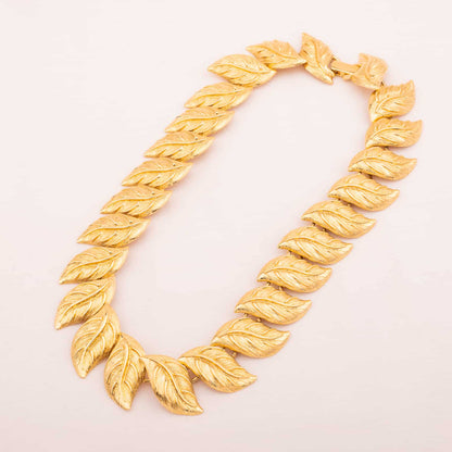 Napier-Collier-Halskette-vergoldete-Blätter