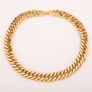 Gold-plated, flat chain necklace by NAPIER