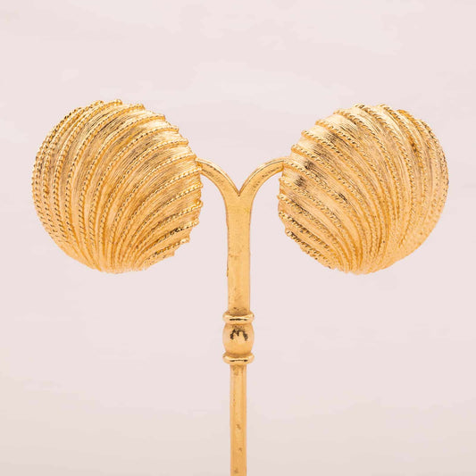 Napier-vergoldete-Ohrringe-geschwungene-Streifen-Struktur