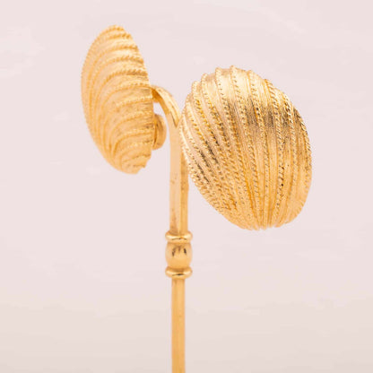 Napier-vergoldete-Ohrringe-geschwungene-Streifen-Struktur