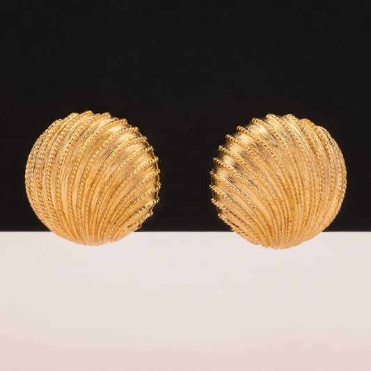 Napier-vergoldete-Ohrringe-geschwungene-Streifen-Struktur