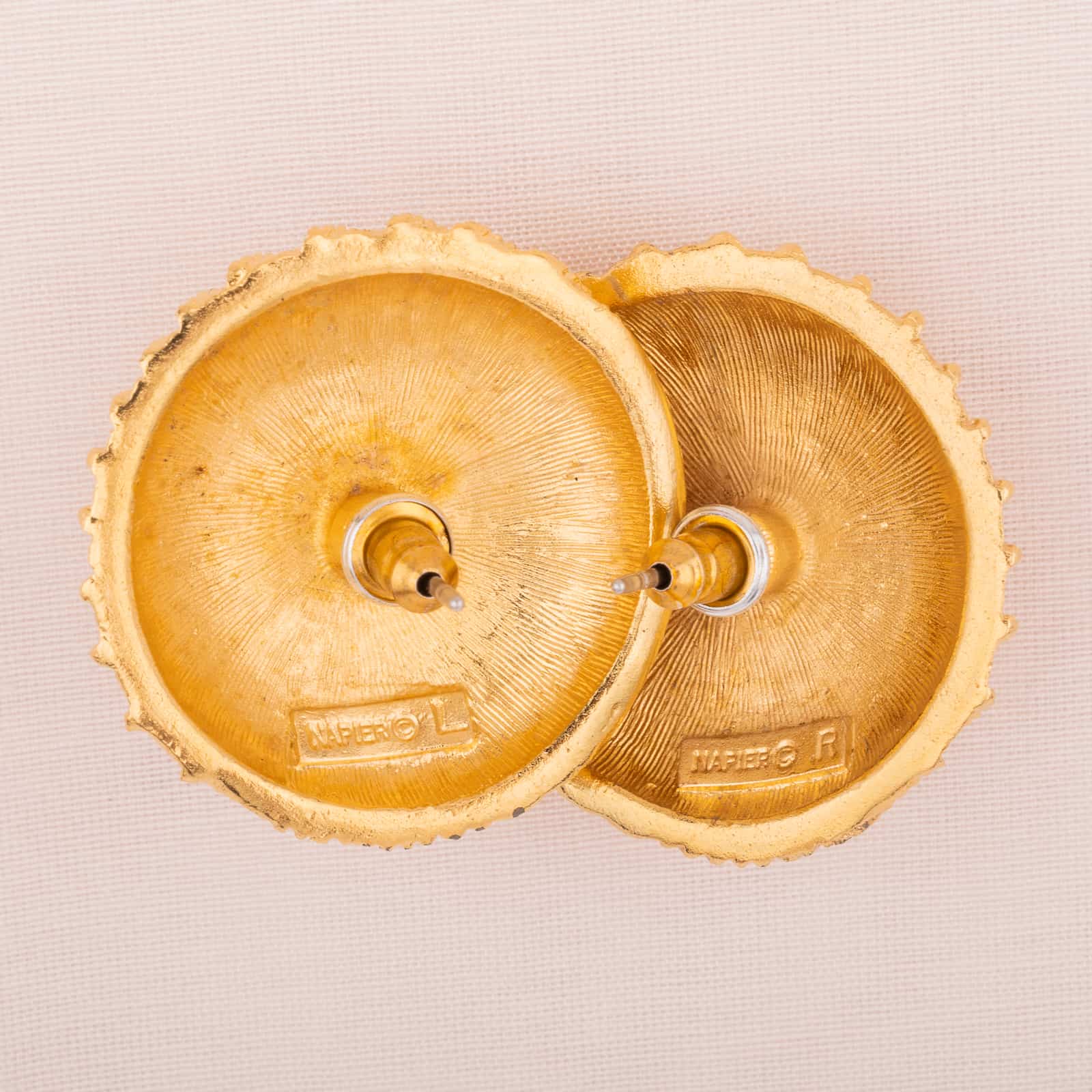 Napier-vergoldete-Ohrringe-Signatur