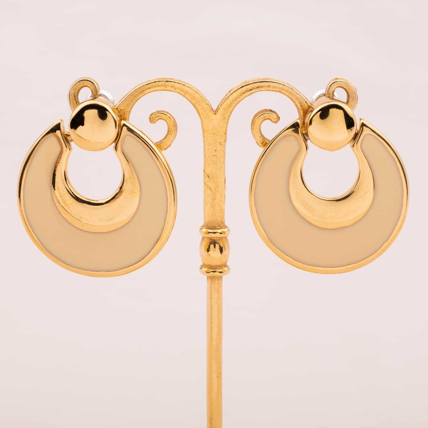 Napier-vergoldete-emaillierte-Ohrringe-90s