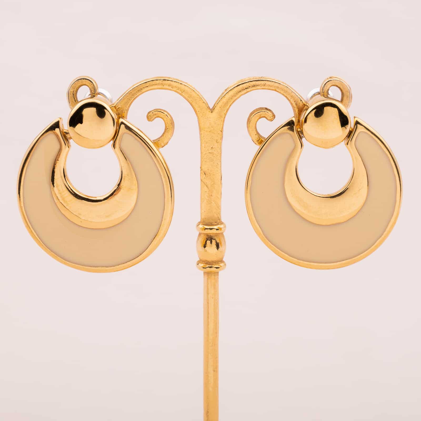 Napier-vergoldete-emaillierte-Ohrringe-90s