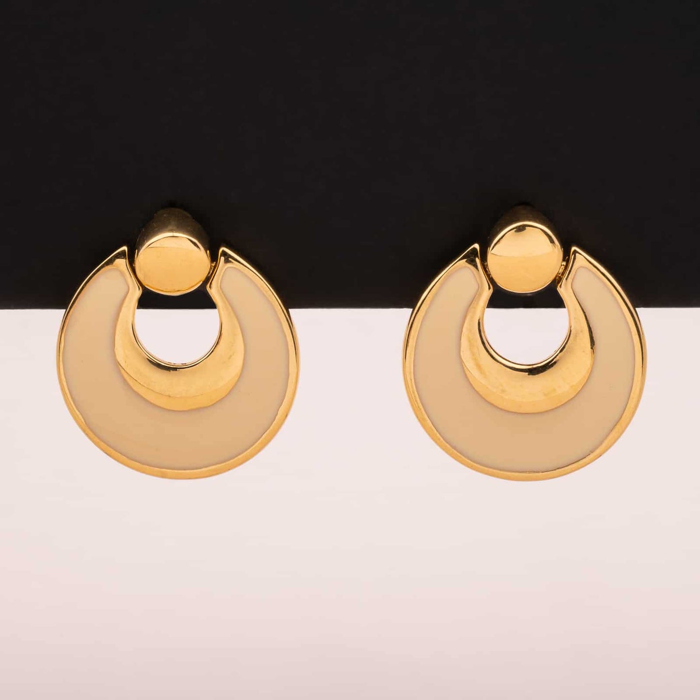 Napier-vergoldete-emaillierte-Ohrringe-90s