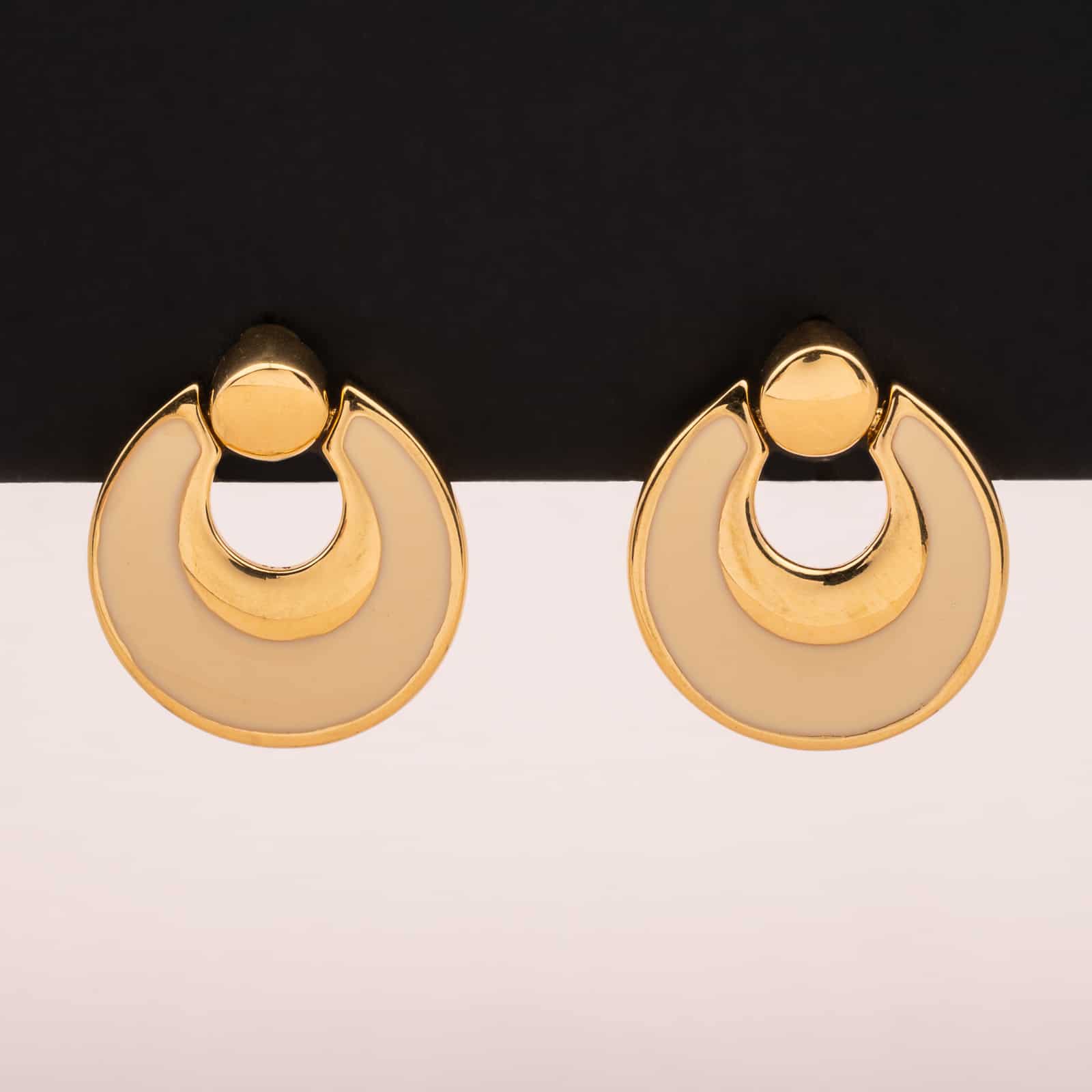 Napier-vergoldete-emaillierte-Ohrringe-90s