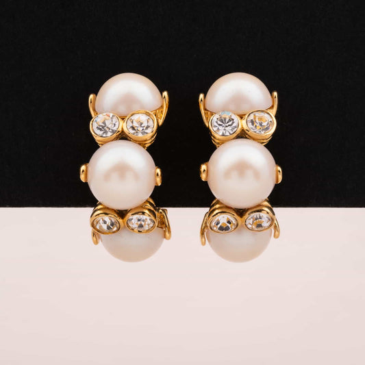 Nina-Ricci-Perlen-Ohrringe-Kreolenform-mit-Kristallen