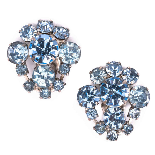 Hellblaue-Strass-Ohrclips