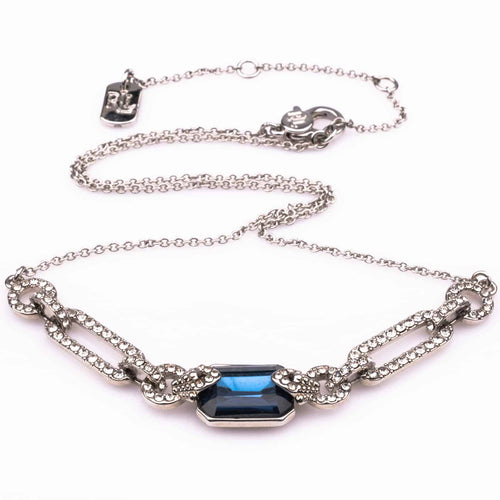 Ralph Lauren necklace with square blue crystal