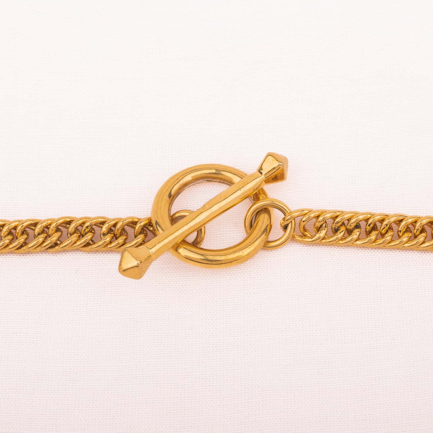 Ralph-Lauren-vergoldete-Halskette-Knebelverschluss