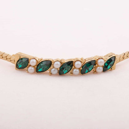 Richelieu-Armband-grüne-Navette-Strasssteine-Perlen