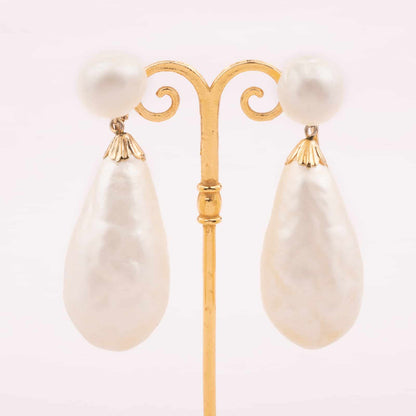 Richelieu-große-Barockperlen-Tropfen-Ohrclips