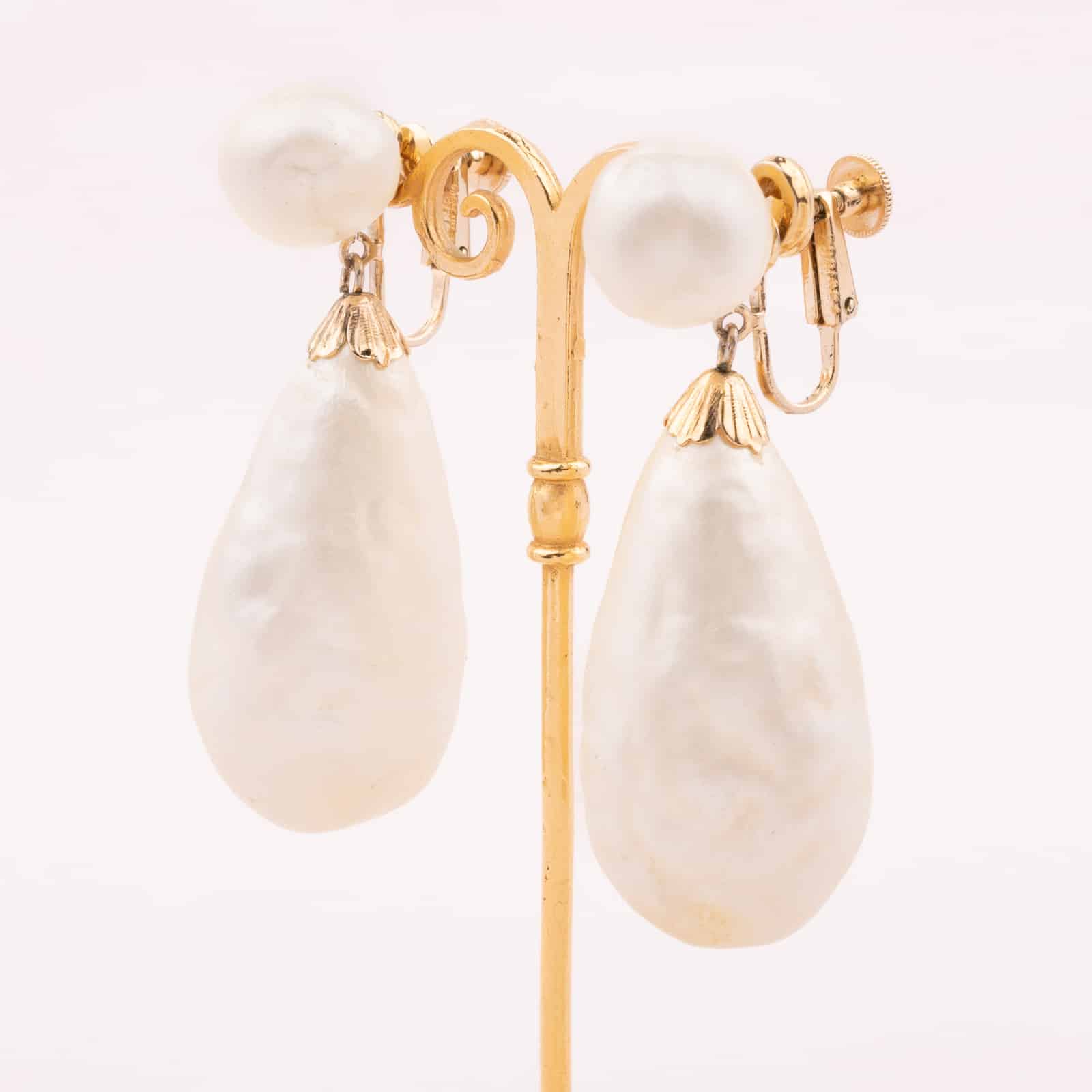 Richelieu-große-Barockperlen-Tropfen-Ohrclips