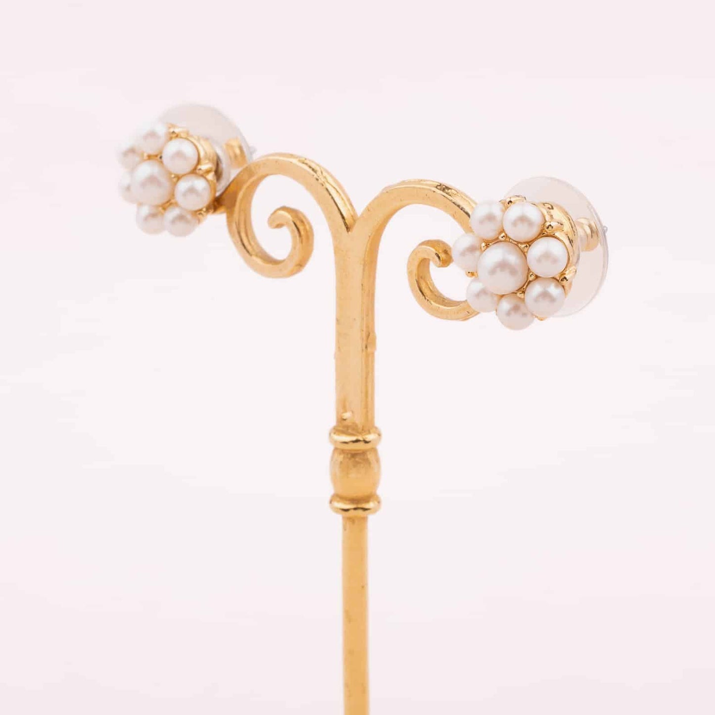 Richelieu-Perlen-Ohrringe-Blumenform