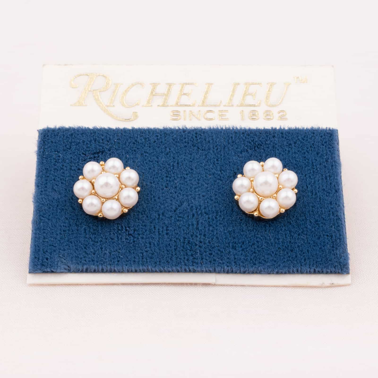 Richelieu-Perlen-Ohrringe-Blumenform