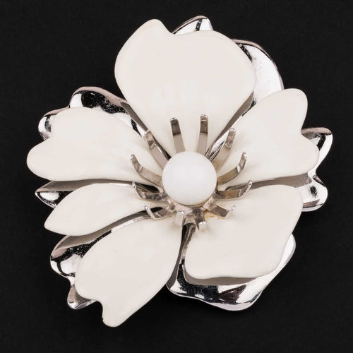 SARAH COVENTRY white flower brooch