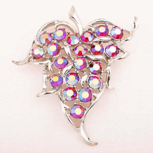 SARAH COVENTRY pink Aurora Borealis brooch