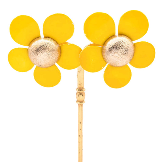 Sarah-Coventry-gelbe-Blumen-Ohrclips