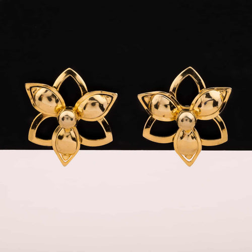 SARAH COVENTRY gold-tone flower clip earrings