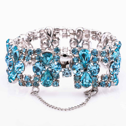 Glitzerndes-Strass-Armband-Türkisfarben