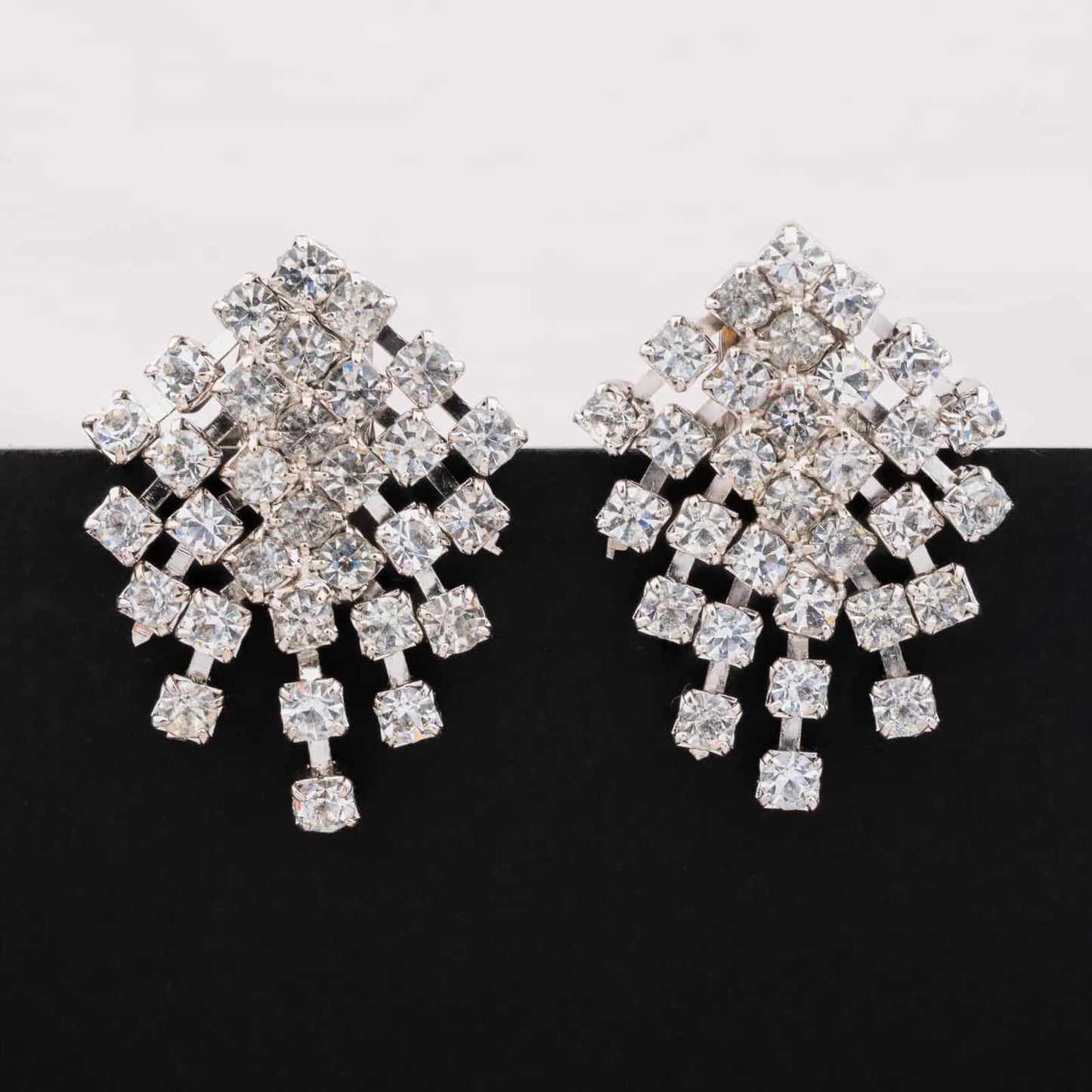 Strass-Schuhclips-silberfarben
