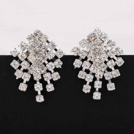 Strass-Schuhclips-silberfarben