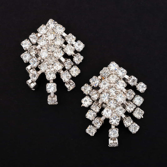 Strass-Schuhclips-silberfarben