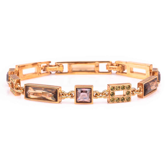 Swarovski-Armband-eckige-Kristalle-Lila-Braun