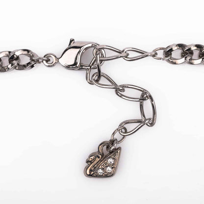 Swarovski-silberfarbener-Verschluss-Schwan-Logo